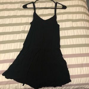 Black cotton romper
